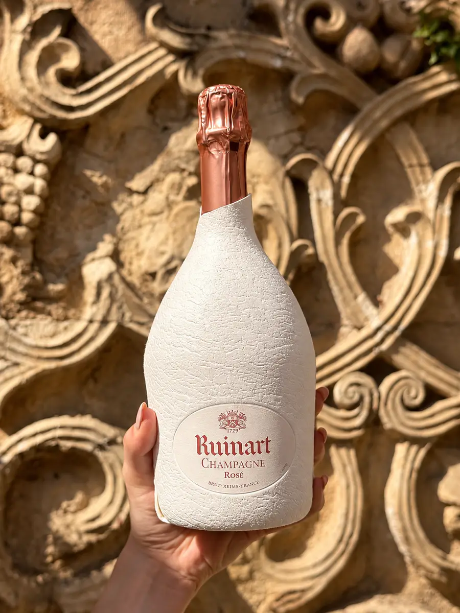 Ruinart Rosé în cutie Second Skin